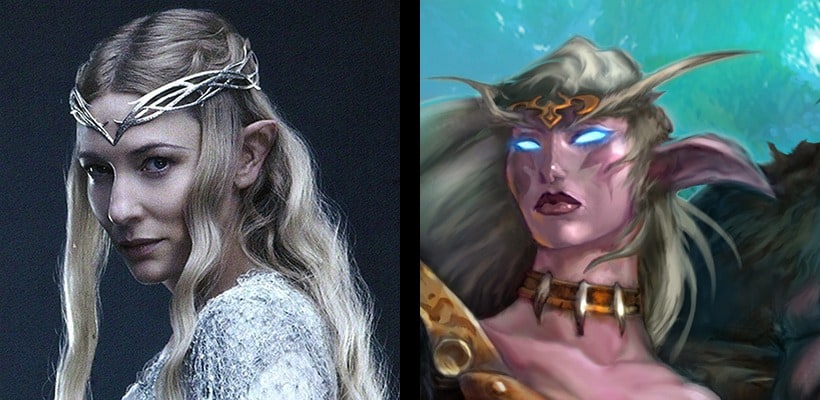Cate Blanchett Galadriel, from Lord of the Rings. And Ears from the Night Elves from World of Warcraft